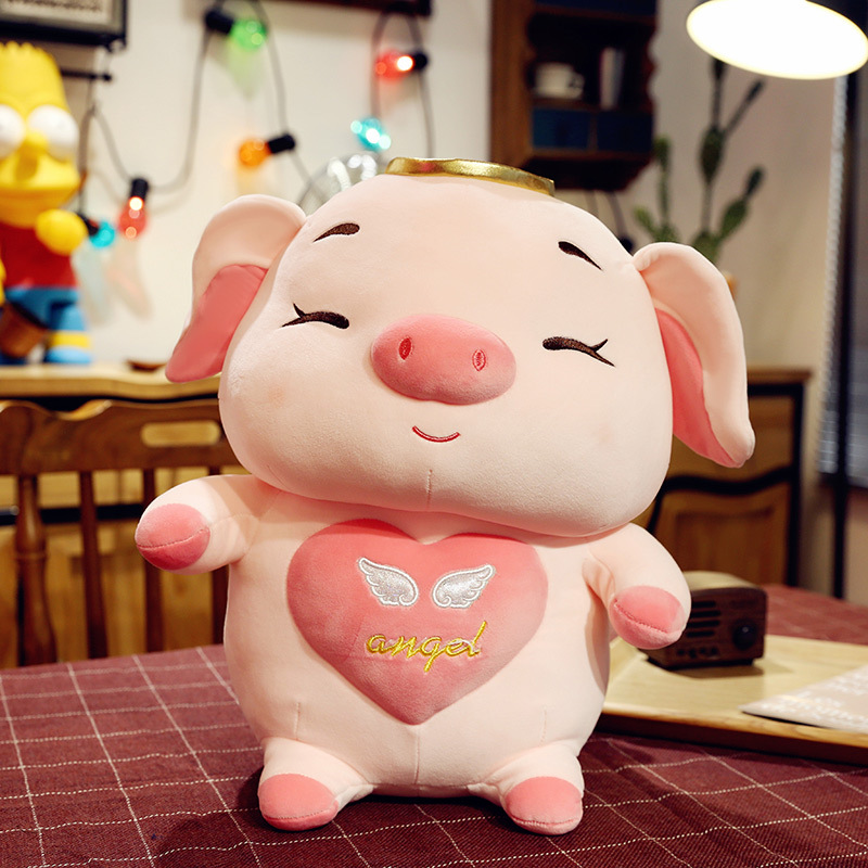 Little pig plush toy angel pig doll girl sleeping pillow doll | stuffed ...