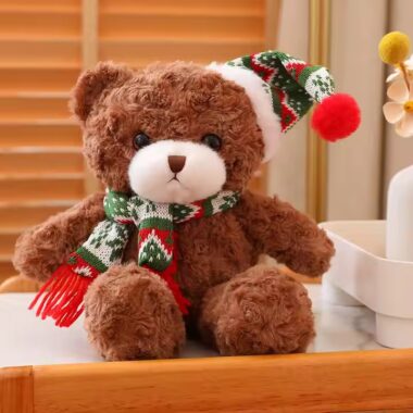 Soft Birthday Teddy Bear Plush Toy with Ribbon