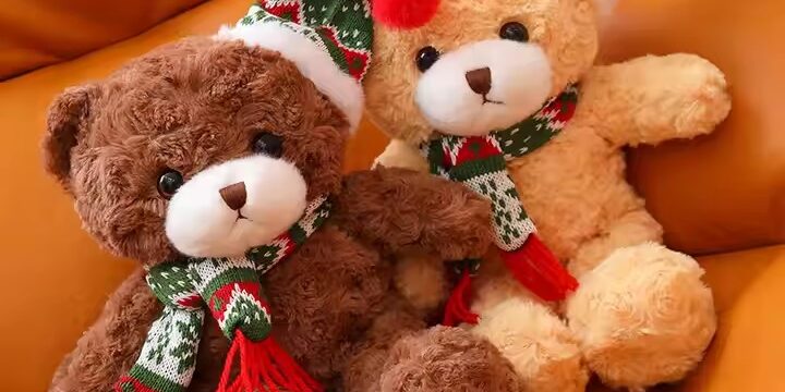 Soft Birthday Teddy Bear Plush Toy with Ribbon