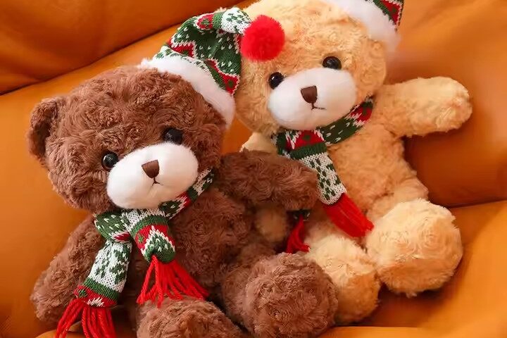 Soft Birthday Teddy Bear Plush Toy with Ribbon