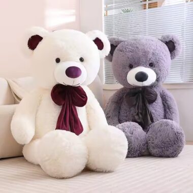 Large Valentine Teddy Bear Plush Toy with Bow