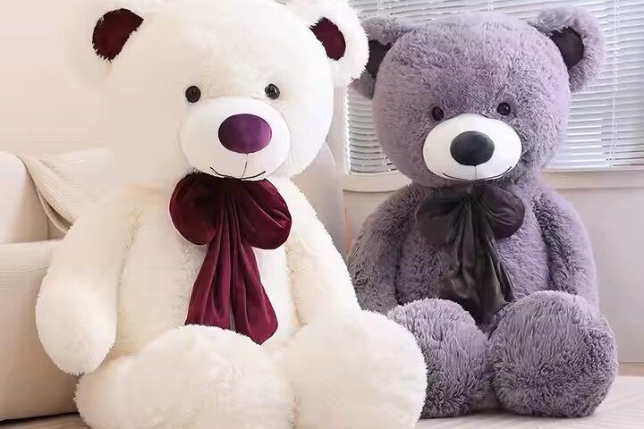 Large Valentine Teddy Bear Plush Toy with Bow