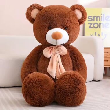 Large Valentine Teddy Bear Plush Toy with Bow