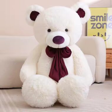Large Valentine Teddy Bear Plush Toy with Bow