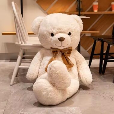 Large Valentine Teddy Bear Plush Toy with Bow