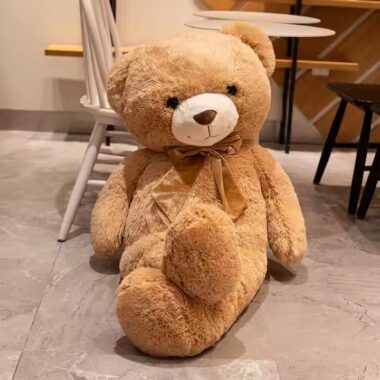 Large Valentine Teddy Bear Plush Toy with Bow