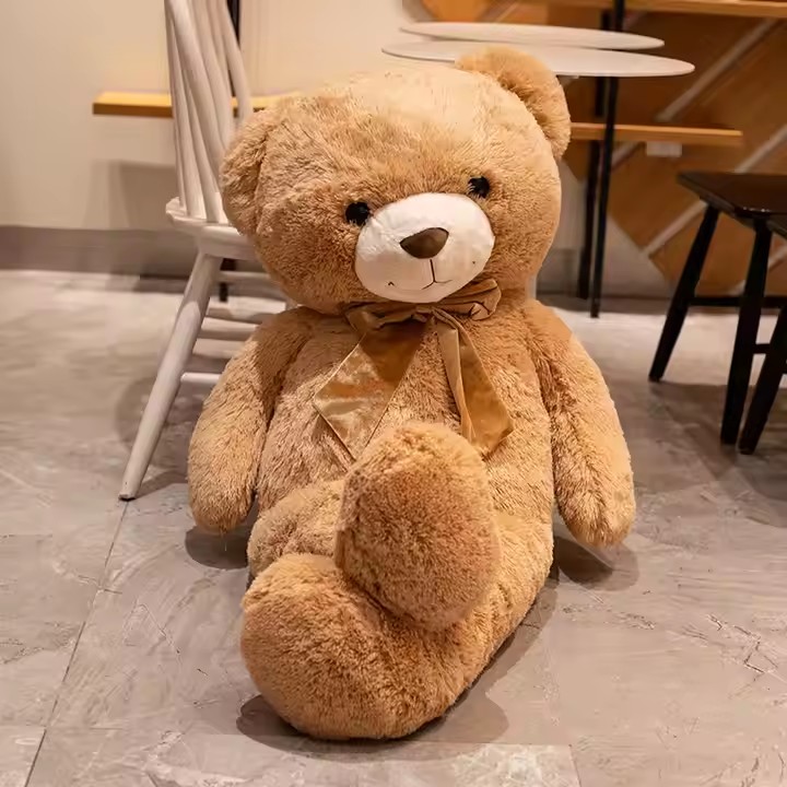 Large Valentine Teddy Bear Plush Toy with Bow