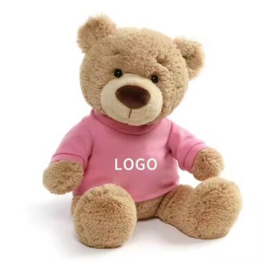 Custom Teddy Bear Plush Toy with Printed T-Shirt – Soft Promotional Stuffed Toy