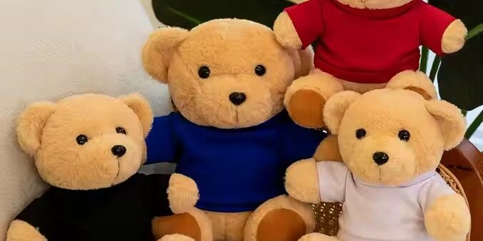 Custom Teddy Bear Plush Toy with Printed T-Shirt – Soft Promotional Stuffed Toy