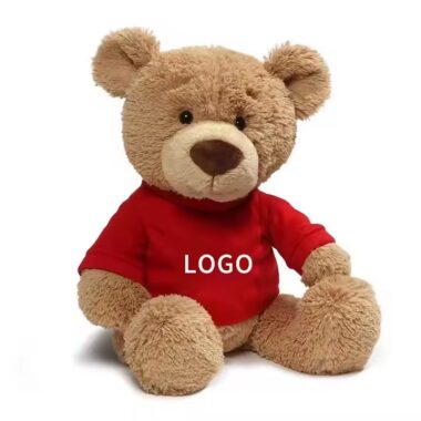 Custom Teddy Bear Plush Toy with Printed T-Shirt – Soft Promotional Stuffed Toy