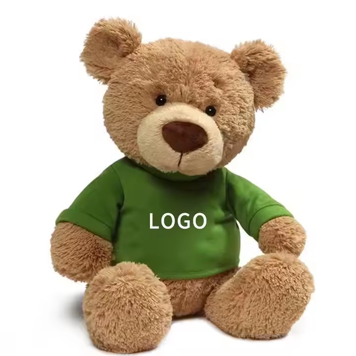Custom Teddy Bear Plush Toy with Printed T-Shirt – Soft Promotional Stuffed Toy