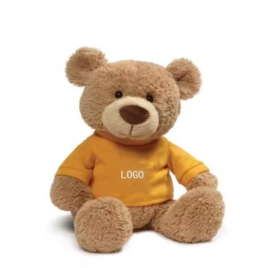 Custom Teddy Bear Plush Toy with Printed T-Shirt – Soft Promotional Stuffed Toy