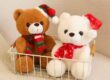 Custom Christmas Teddy Bear with Scarf Plush Toy