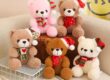 Custom Christmas Teddy Bear with Scarf Plush Toy