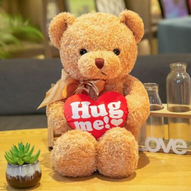 Cute teddy bear plush designed for birthday gift occasions