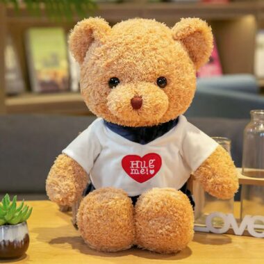 Cute teddy bear plush designed for birthday gift occasions
