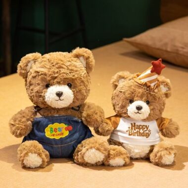 Soft birthday teddy bear plush doll designed for gifting
