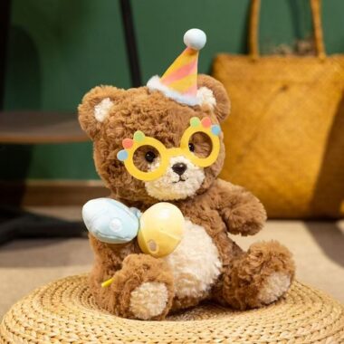 Soft birthday teddy bear plush doll designed for gifting