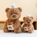 Cartoon cute teddy bear plush toy for gifting and decor