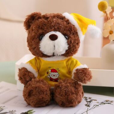 Cute Christmas teddy bear plush for holiday gifting