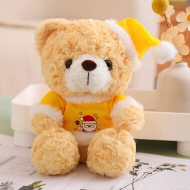 Cute Christmas teddy bear plush for holiday gifting