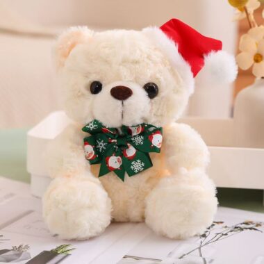 Cute Christmas teddy bear plush for holiday gifting