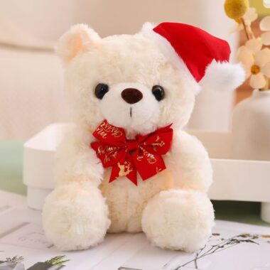 Cute Christmas teddy bear plush for holiday gifting