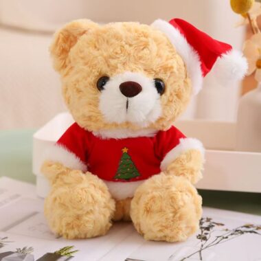 Cute Christmas teddy bear plush for holiday gifting