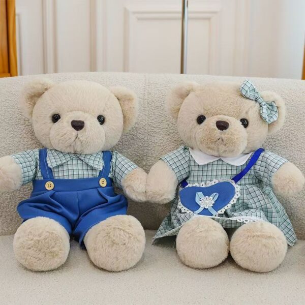 Cute couple teddy bear plush set for romantic gifts