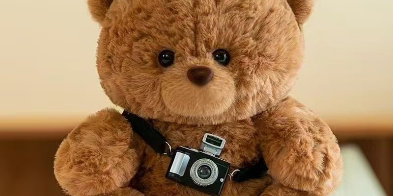 Creative cute teddy bear plush with unique playful design