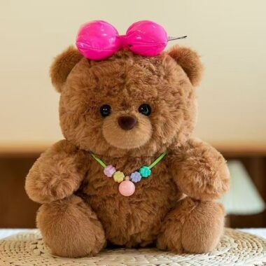 Creative cute teddy bear plush with unique playful design