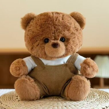 Creative cute teddy bear plush with unique playful design