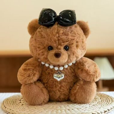 Creative cute teddy bear plush with unique playful design