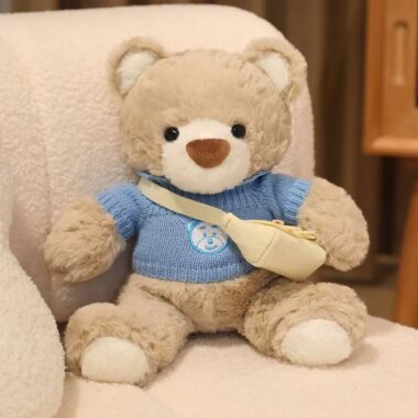 Cute birthday teddy bear plush designed for gifting displays