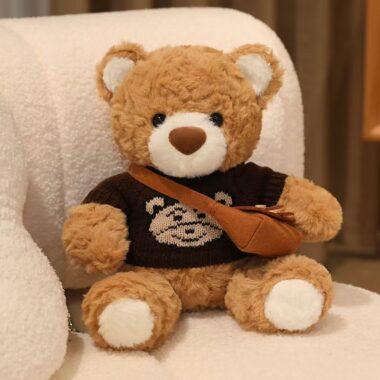 Cute birthday teddy bear plush designed for gifting displays