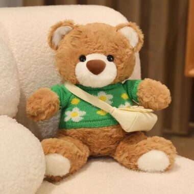 Cute birthday teddy bear plush designed for gifting displays