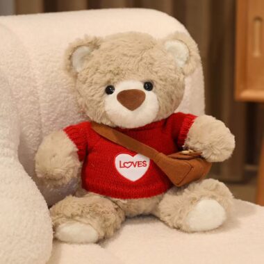 Cute birthday teddy bear plush designed for gifting displays