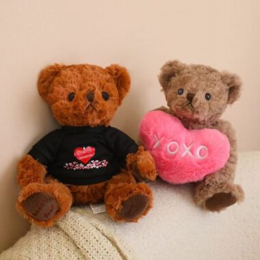 Cute teddy bear plush designed as a girls’ gift item