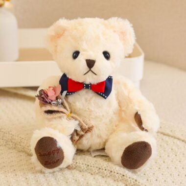 Cute teddy bear plush designed as a girls’ gift item