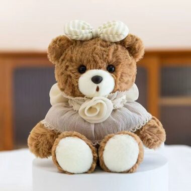Cute desktop teddy bear plush for office or home décor