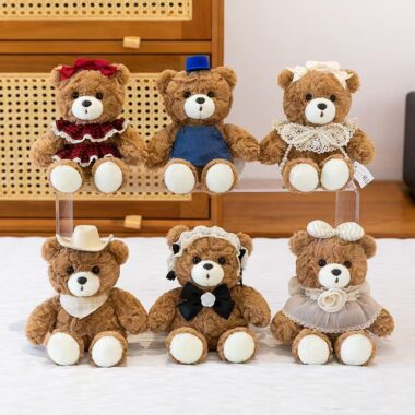Cute desktop teddy bear plush for office or home décor