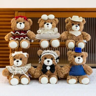 Cute desktop teddy bear plush for office or home décor