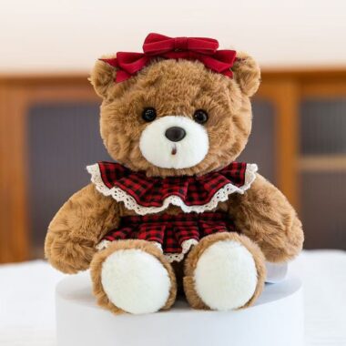 Cute desktop teddy bear plush for office or home décor