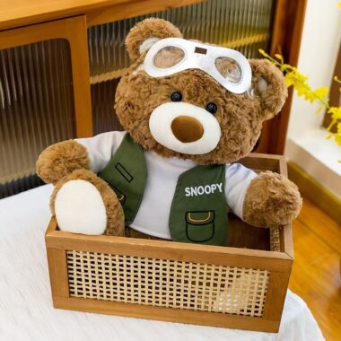 Fashion outfit teddy bear plush toy for gifting and décor