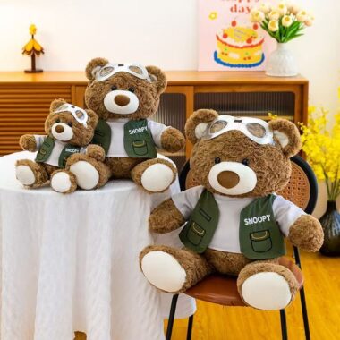 Fashion outfit teddy bear plush toy for gifting and décor