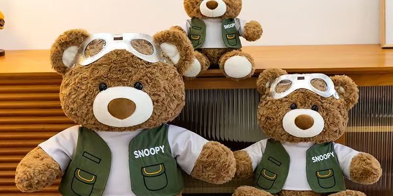 Fashion outfit teddy bear plush toy for gifting and décor