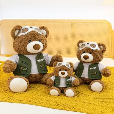 Fashion outfit teddy bear plush toy for gifting and décor