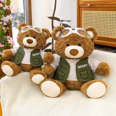 Fashion outfit teddy bear plush toy for gifting and décor