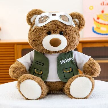 Fashion outfit teddy bear plush toy for gifting and décor