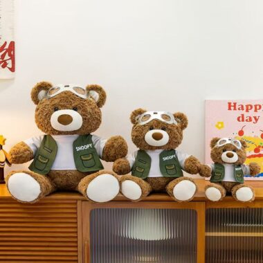 Fashion outfit teddy bear plush toy for gifting and décor